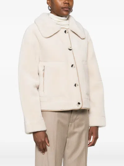 Urbancode Collared Button-fastening Jacket In Neutral