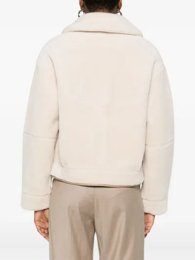 Urbancode Collared Button-fastening Jacket In Neutral