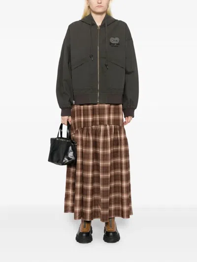 Fingercroxx Cotton Bomber Jacket In Gray