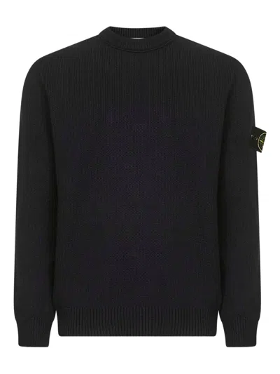 Stone Island Logo Sweatshirt In Black
