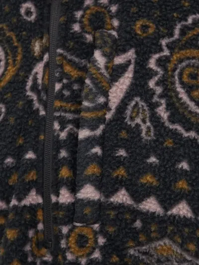 Billabong Paisley-pattern Fleece Zip-up Sweatshirt In Multi