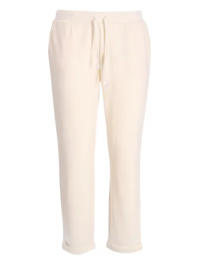Liu •jo Drawstring Cuffed Track Pants In Neutral