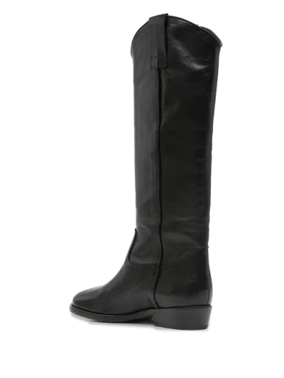 Curiosite 30mm Leather Knee-high Boots In Black