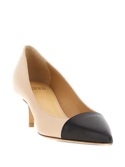 Francesco Russo 55mm Contrast-toe Pointed Pumps In Nude