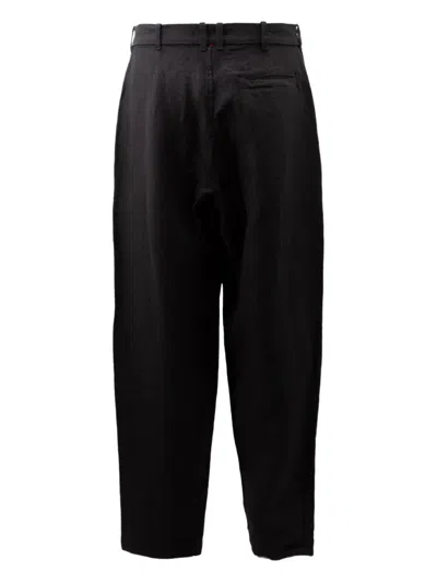 Casey Casey Pleated-front Trousers In Black