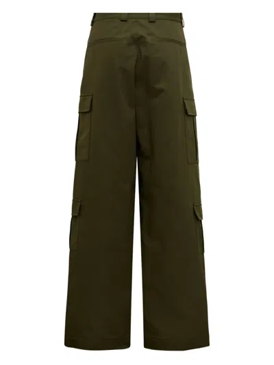 Msgm Cargo-pocket Trousers In Green