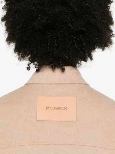 Jw Anderson Buttoned Patch-pocket Jacket In Brown