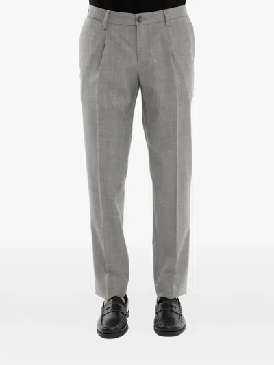 Devore Pleated Elastic-waist Trousers In Gray