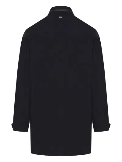 Corneliani Mens Concealed-hood Detachable-lining Waterproof Jacket Black In Black