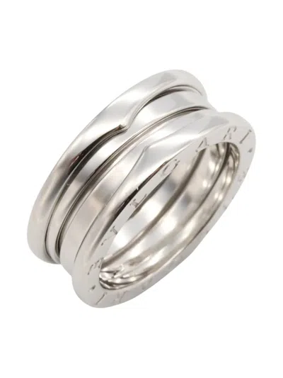 Pre-owned Bvlgari 2010s 18k White Gold B.zero1 Ring In Silver