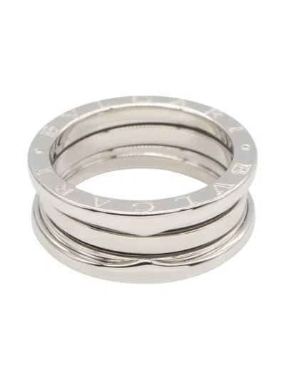 Pre-owned Bvlgari 2010s 18k White Gold B.zero1 Ring In Silver