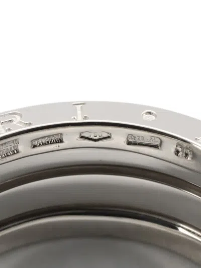 Pre-owned Bvlgari 2010s 18k White Gold B.zero1 Ring In Silver