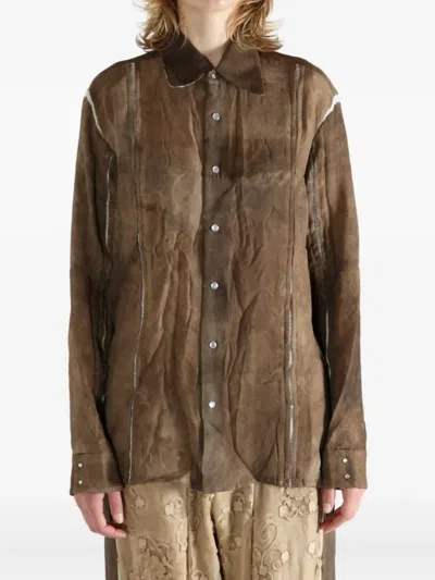 Communs Long-sleeves Shirt In Brown
