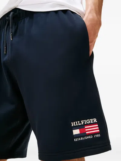 Tommy Hilfiger Americana Shorts With Elastic Waistband And Pockets In Blue