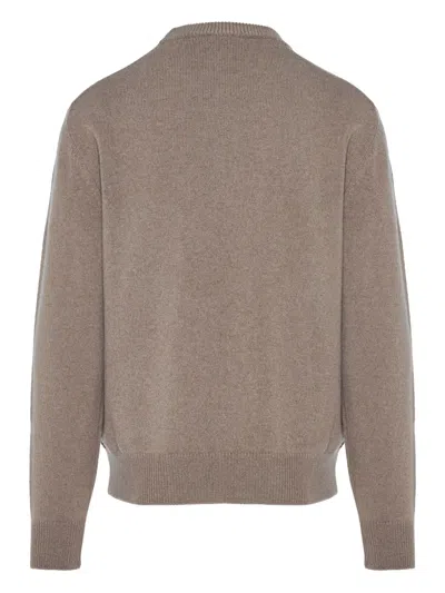 Jacob Cohen Wool-cashmere Monogram Sweater In Gray