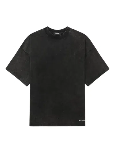 We11 Done Double-layered Cotton Top In Gray