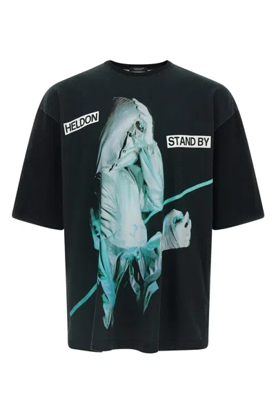 Undercover Graphic Print Crew Neck Short Sleeve T-shirt In Black