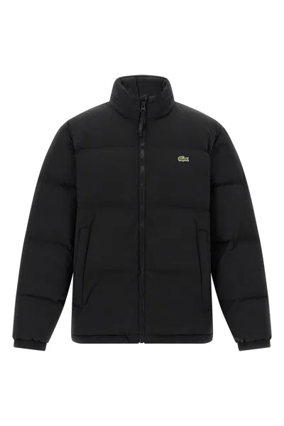 Lacoste Water-repellent Down Jacket With Packable Hood Clothing In Black