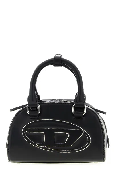 Diesel 1dr Dome-leather Bowling Bag In Black
