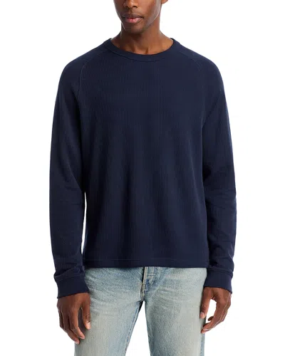 Madewell Textured Long Sleeve T-shirt In Blue