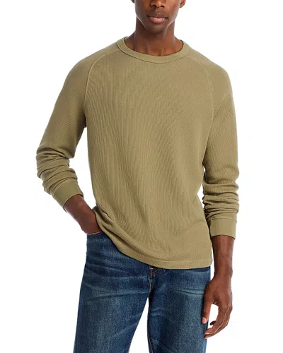 Madewell Textured Long Sleeve T-shirt In Green