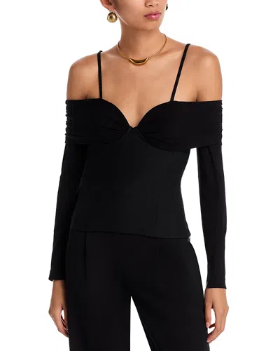 Simkhai Hazel Off-the-shoulder Stretch-jersey Top In Black