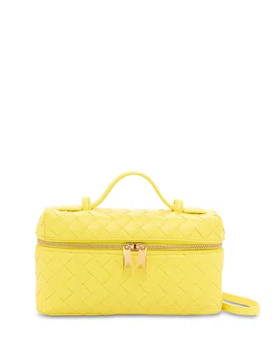Bottega Veneta Bang Bang Intrecciato Leather Vanity Case In Yellow