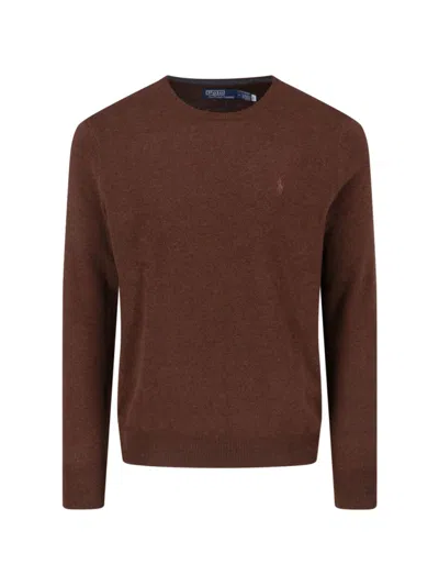 Polo Ralph Lauren Men's Sweaters Ralph Lauren - Ls Cn Pp Long Sleeve Pullover - Brown In Brown