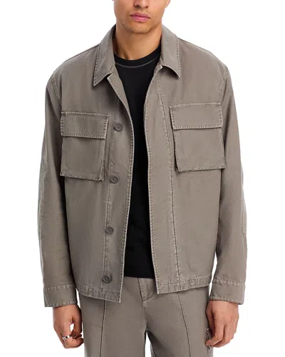Helmut Lang Garment Dyed Utility Jacket In Gray