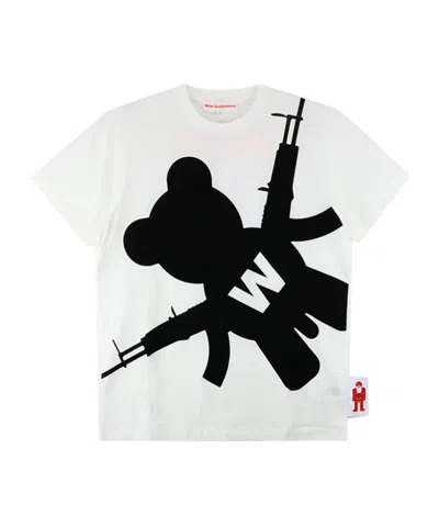Walter Van Beirendonck White Shadow Teddy T-shirt In White
