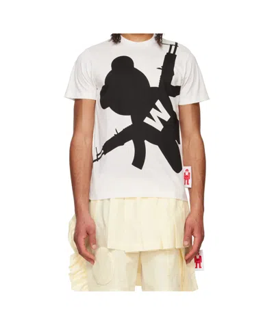 Walter Van Beirendonck White Shadow Teddy T-shirt In White