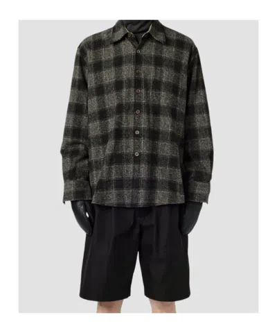 Our Legacy Mens Above Oakland Low Twist Check Shirt In Black