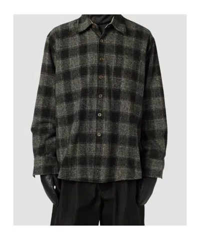 Our Legacy Mens Above Oakland Low Twist Check Shirt In Black