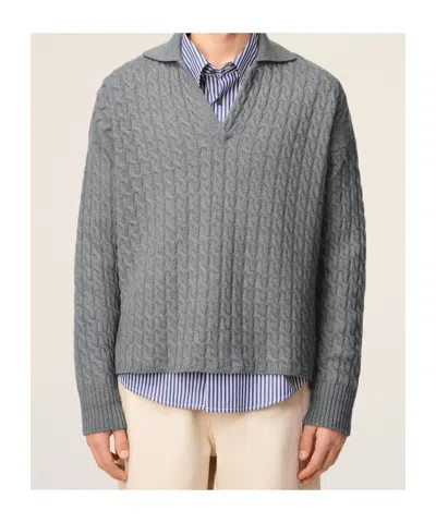 Ami Alexandre Mattiussi Prada Black Nappa Leather Reversible Bomber Jacket In Gray