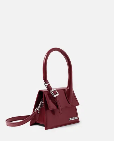 Jacquemus Womens Burgundy Medium Chiquito Buckle Leather Top-handle Bag In Red