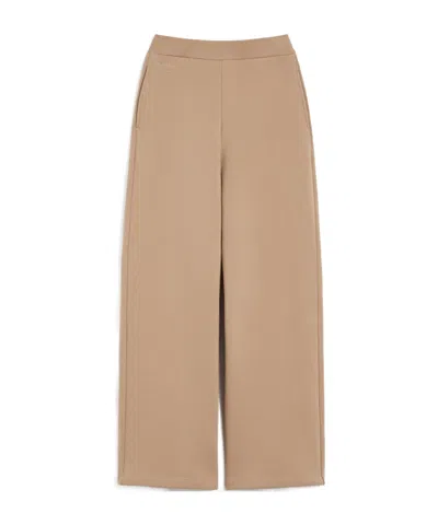 Max Mara Cotton Jersey Trousers In Gold