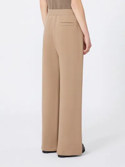Max Mara Cotton Jersey Trousers In Gold