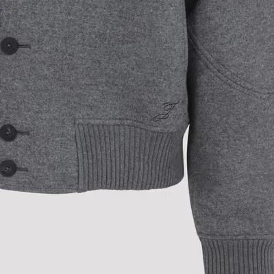 Jacquemus Grey Jacket With Classic Collar And Dropped Shoulders In Wool Man In Gray