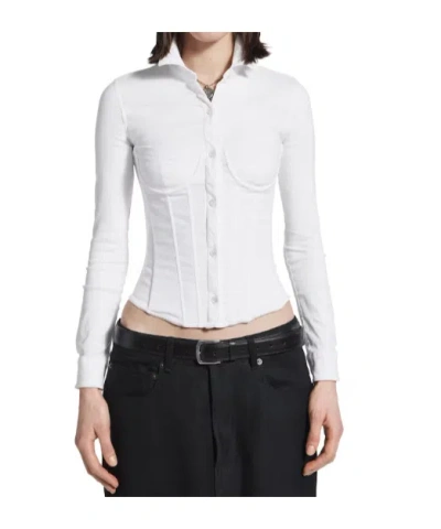 Balenciaga Corset Shirt In White