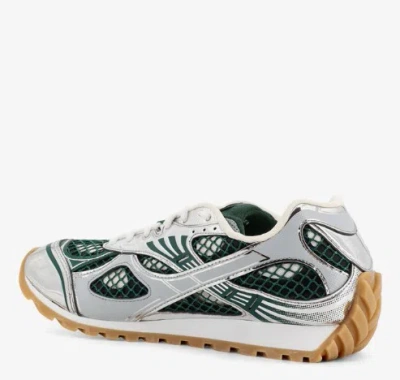 Bottega Veneta Dynamic Orbit Sneakers Featuring Mesh Panels In Green