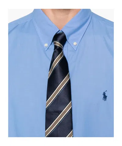 Polo Ralph Lauren Stretch Cotton Shirt In Blue