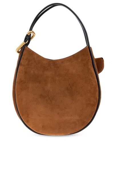 Marc Jacobs The Crescent Large Dual Hobo Bag In Suede In Pattern