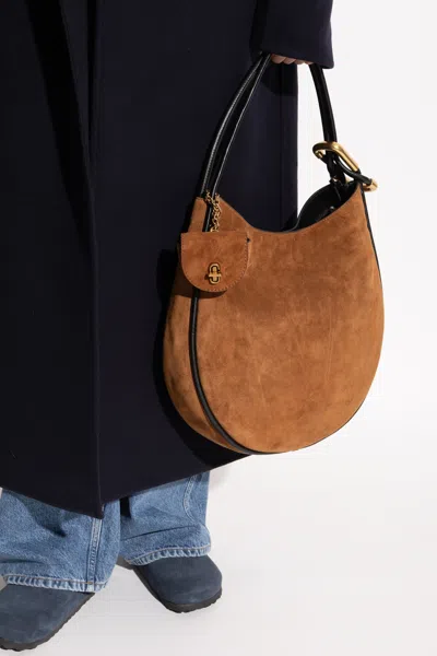 Marc Jacobs The Crescent Large Dual Hobo Bag In Suede In Pattern