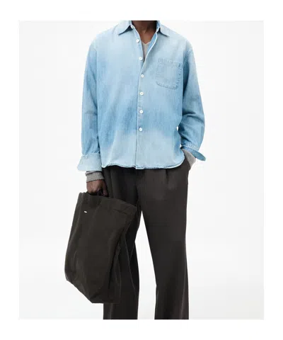 Our Legacy Long Sleeve Shirt With Chest Pocket Design In Blue