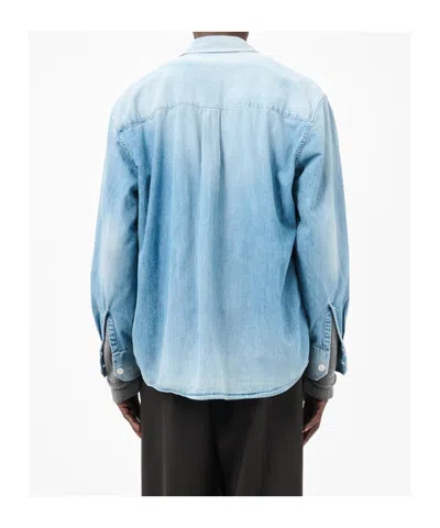 Our Legacy Long Sleeve Shirt With Chest Pocket Design In Blue