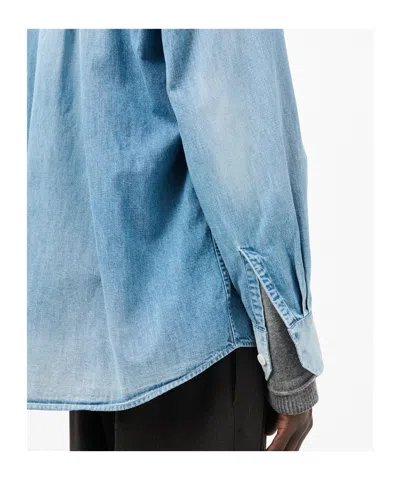 Our Legacy Long Sleeve Shirt With Chest Pocket Design In Blue