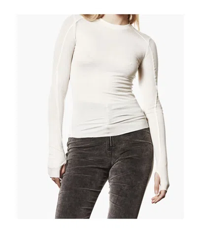 Thom Krom Round Neck Sweater In White