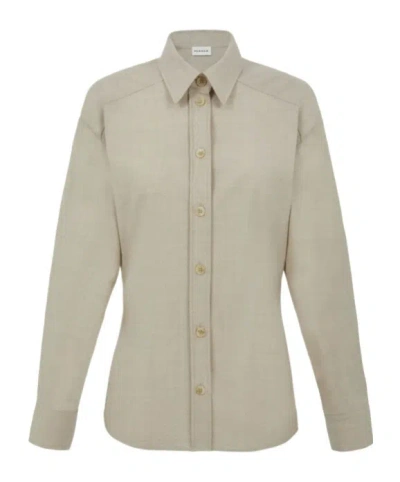 P.a.r.o.s.h Button-fastening Collared Shirt In Neutral