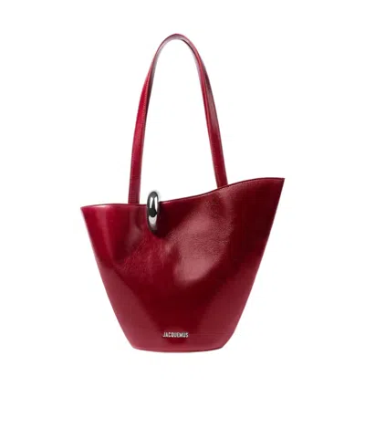 Jacquemus The Medium Bambola In Burgundy