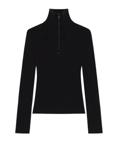 Courrèges Courregès Midnight Blue Wool Sweater In Blue